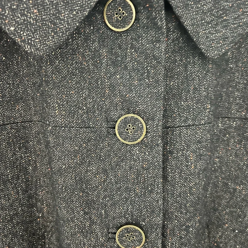 Ann Taylor LOFT Suit Women Dark Brown Tweed Wool Blazer and Pants Size 6 - Picture 4 of 16